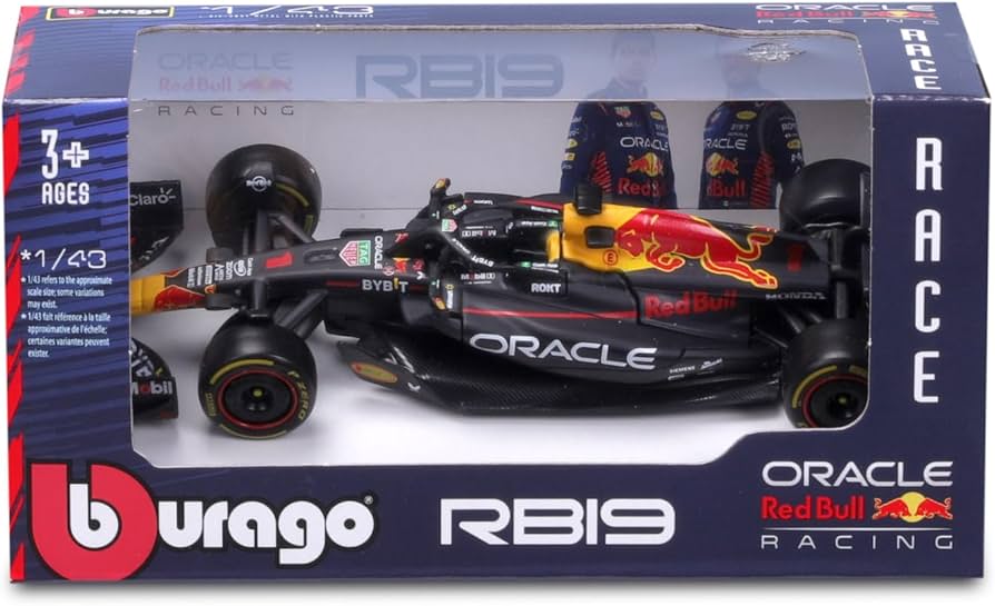 Amazon.com: Bburago 1:43 F1 RB19#1 Red Bull Racing Max Verstappen