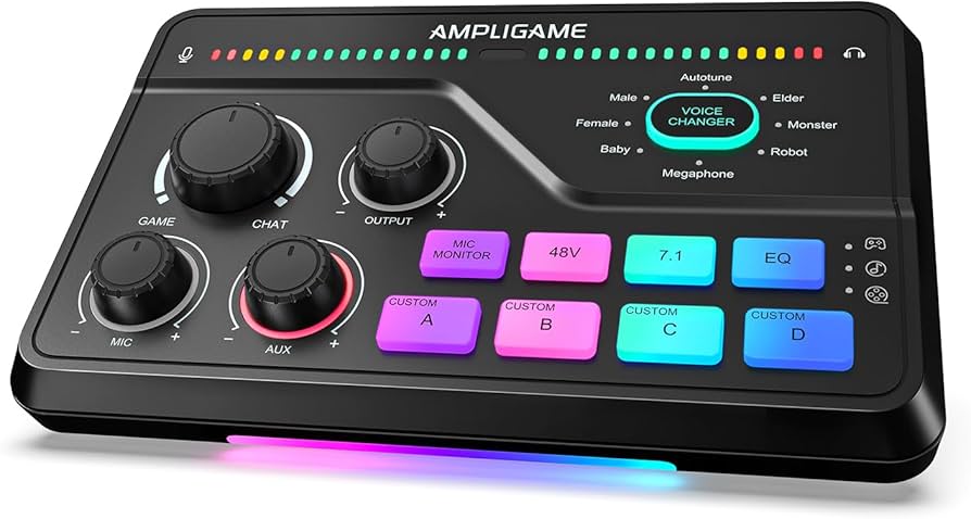 Amazon.com: Fifine Gaming Mixer for Voice Chat and Streaming- 7.1