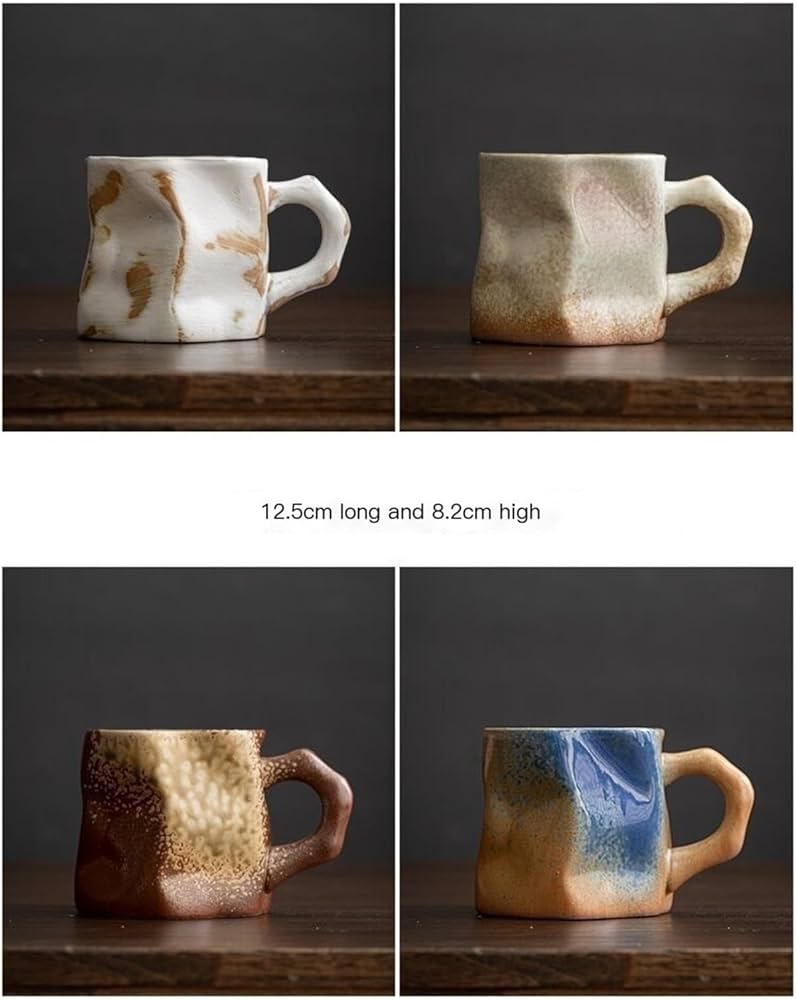 Amazon.co.jp: カップ 300ml コーヒーカップ、窯変形マグ、レトロ