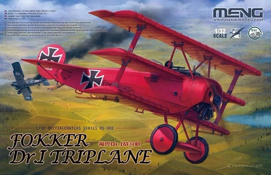 Amazon | モンモデル 1/32 WWI ドイツ軍 三葉戦闘機 フォッカー Dr.1