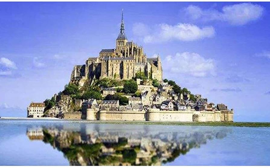Amazon.co.jp: フランス-モンサンミッシェル、建築モデルの装飾、現代
