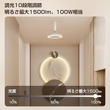 Amazon | シーリングファンライト 小型 E26モデル LEDミニライト