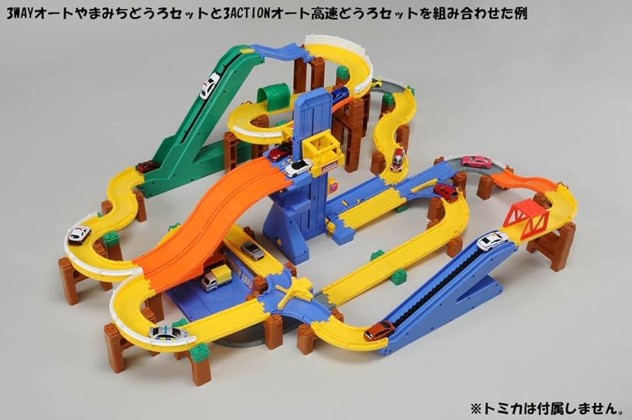 Amazon.co.jp: トミカ トミカシステム 5WAY ダブルリフト どうろセット