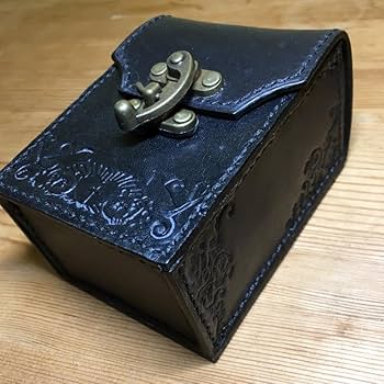 Amazon.co.jp: レザー デッキケース スカル 本革 ハンドクラフト