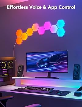 Govee Glide Hexa Light Panels, RGBIC Hexagon LED Wall Lights, Wi