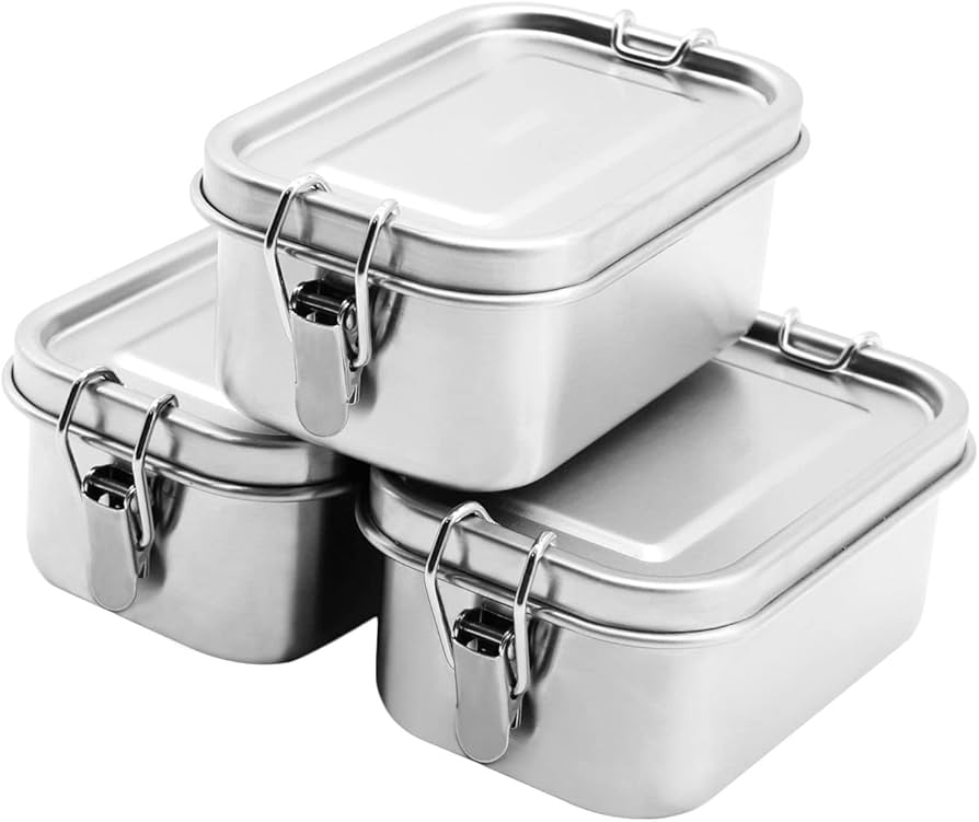 Amazon | BEFOY 小型ステンレススチール食品保存容器セット | 再利用