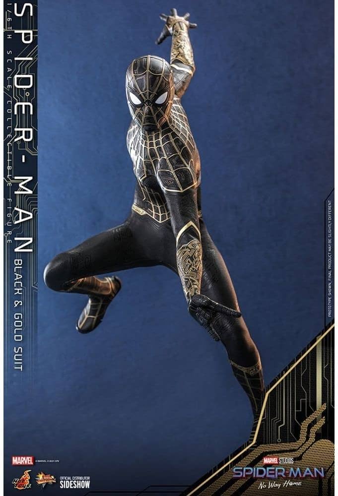 Amazon.com: Hot Toys 1:6 Spider-Man Black & Gold Suit - Spider-Man