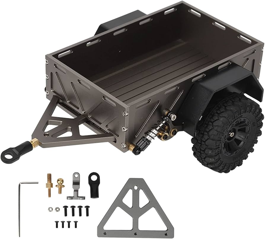 Amazon.co.jp: アルミニウム 1/18 RC トレーラー 牽引ヒッチ付きTRX4M