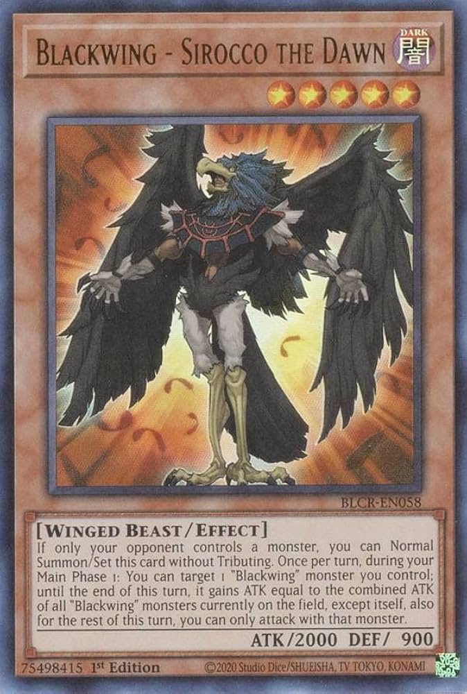 Amazon.co.jp: 遊戯王 BLCR-EN058 BF－暁のシロッコ Blackwing