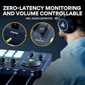 Amazon.com: MAONO Podcast Equipment Bundle Audio mixer All-in-One