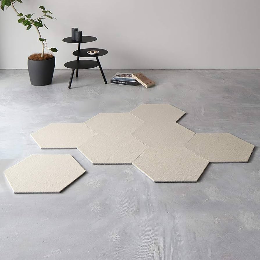 Amazon｜ホームタイルカーペット 【R-5001 43cm×50cm アイボリー 8枚入