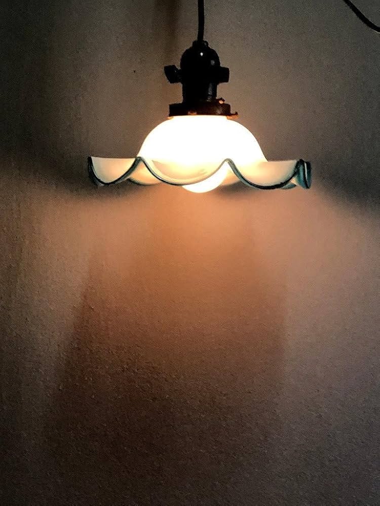 1930年代 アール・デコ ミルクガラス 電気傘 電傘 シェード 1930年代