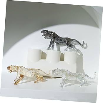 Amazon｜IWOWHERO クリスタルの装飾品 クリスタルヒョウの置物 ガラス