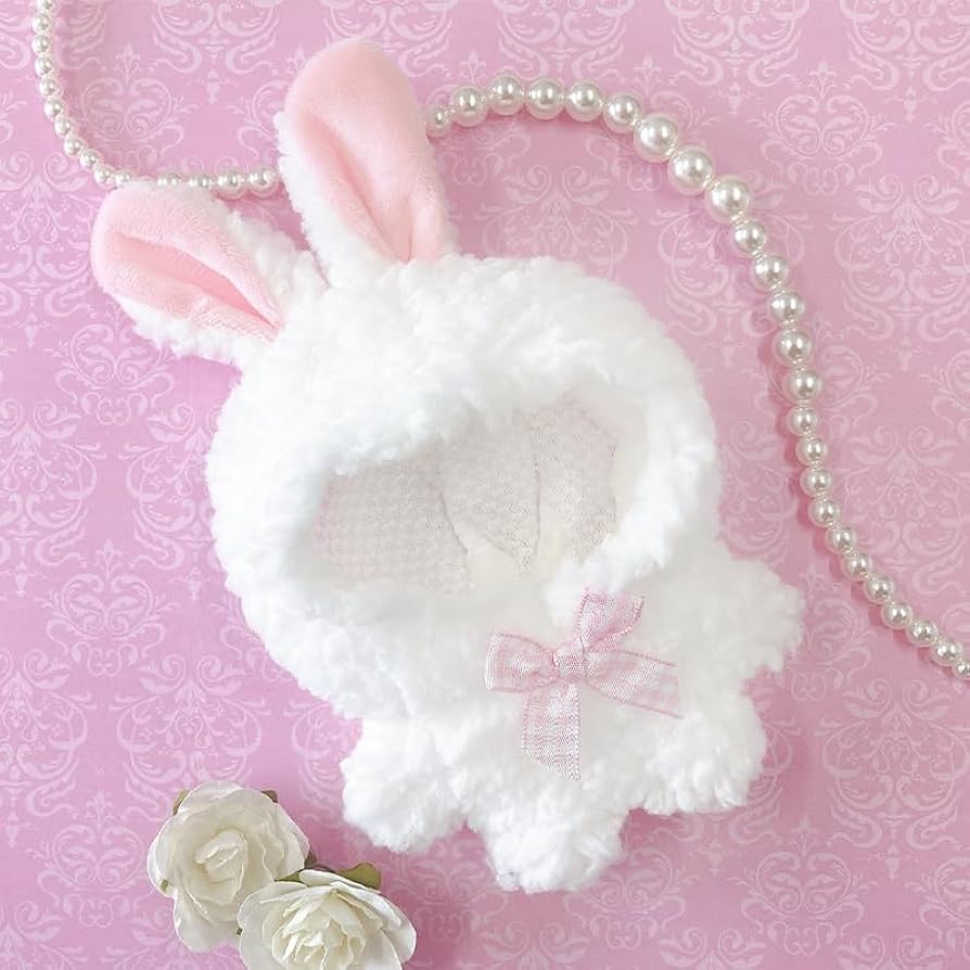 Amazon.co.jp: 【ぬい服】ぬいぐるみ用もこもこ着ぐるみ うさぎ 10cm