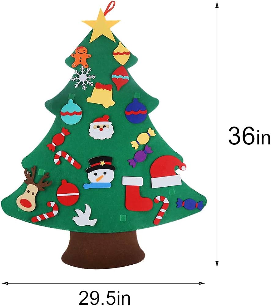 Amazon.co.jp: CCINEE フェルトクリスマスツリー、3.2フィート DIY