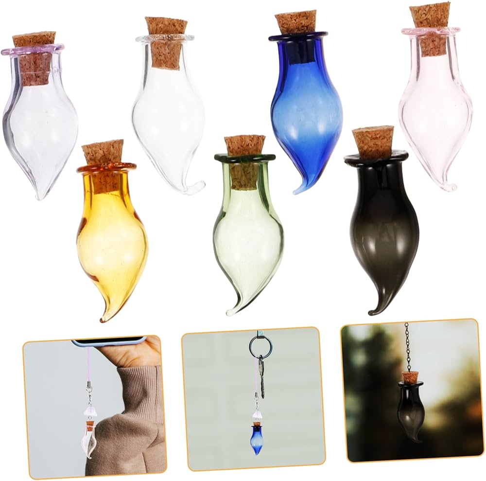 Amazon｜GARVALON 1 セット 魔女の魔法瓶 保存容器 コルク付きの小さな