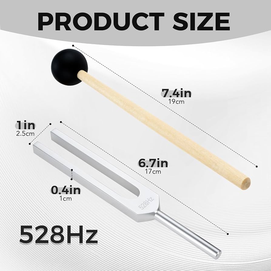 Amazon | Dreld 528Hz 音叉、チューナー、ラバーマレット 収納ポーチ