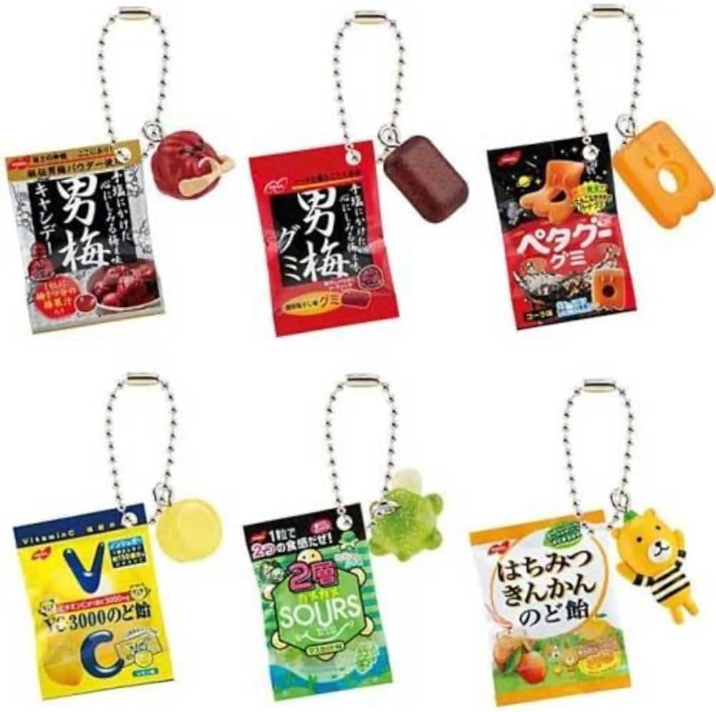 Amazon.co.jp: ノーベル製菓 シャカシャカ ミニチュアチャーム【全6種