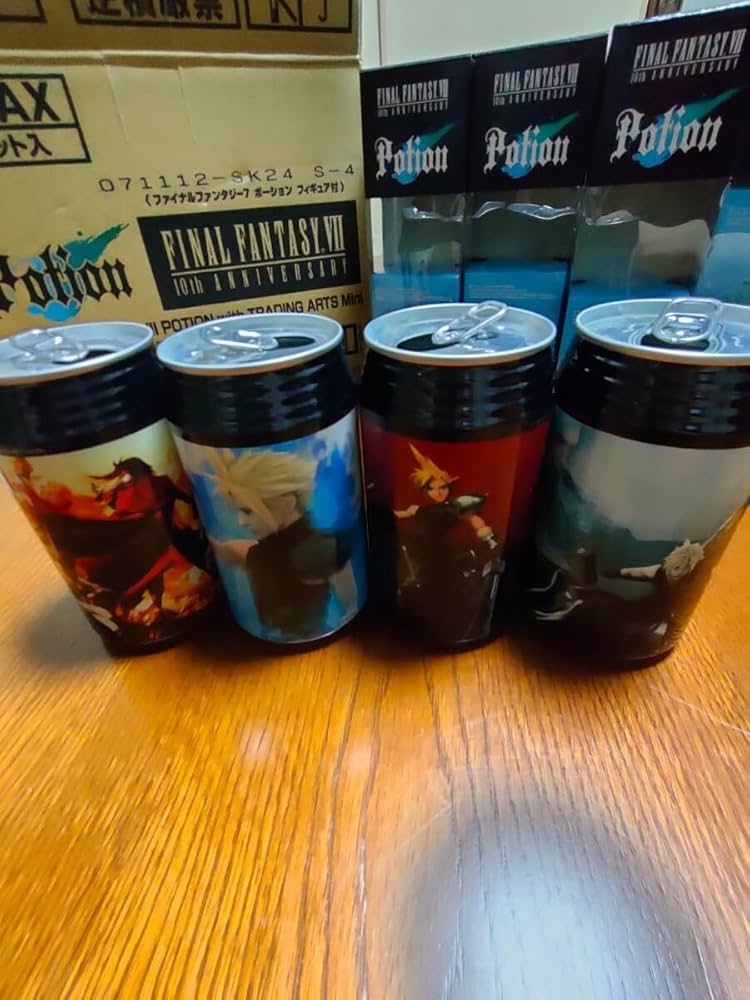 Amazon.co.jp: コンプ FF7 ポーション フィギュア＆缶 全8種類