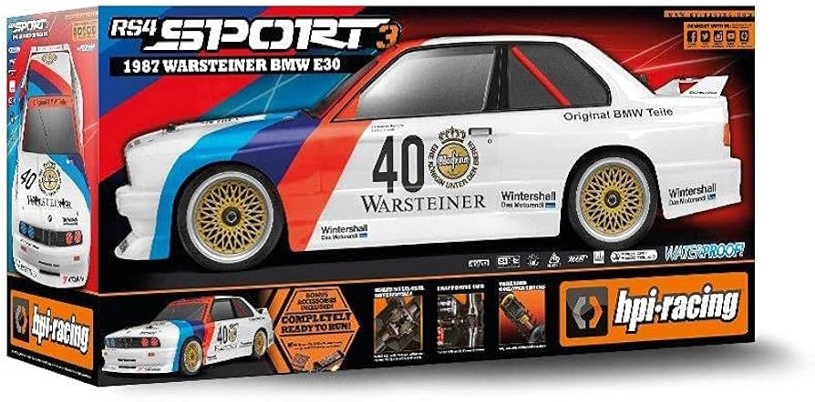 Amazon.com: HPI Racing 120103 RS4 Sport 3 BMW M3 E30 Warsteiner 1