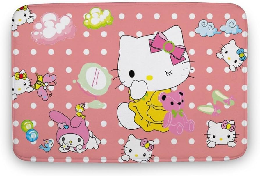 Amazon｜ハローキティ バスマット 速乾 洗える お風呂マット 滑り止め