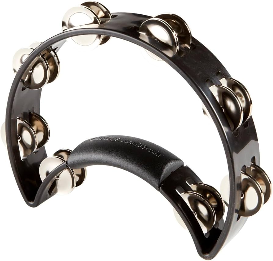 Amazon.com: RhythmTech RT1010 Tambourine, Nickel Jingles, Black