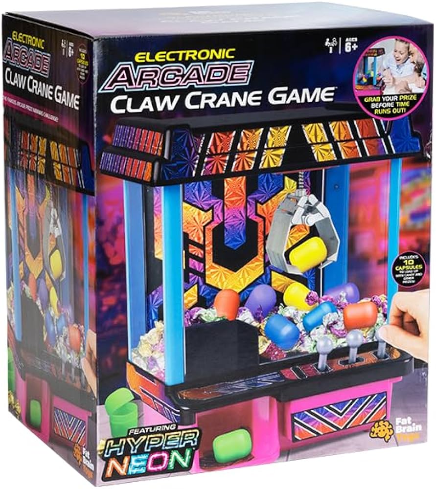 Amazon.com: Fat Brain Toys Electronic Arcade Claw Crane Game Hyper
