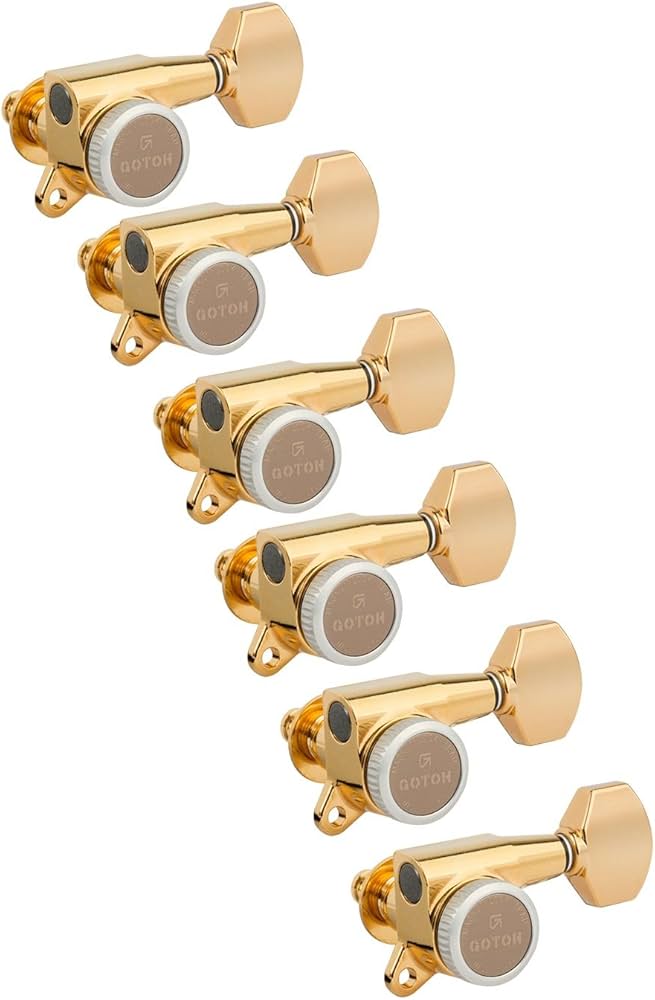 Amazon.com: Gotoh Magnum Lock-Trad 6-In-Line Guitar Tuners, Gold
