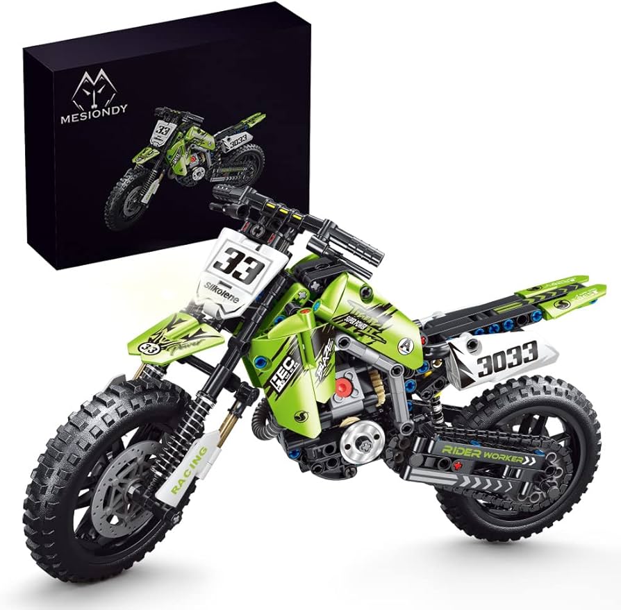 Mesiondy Pink Motorcycle Toy Building Blocks Set,Stem Bricks Sets