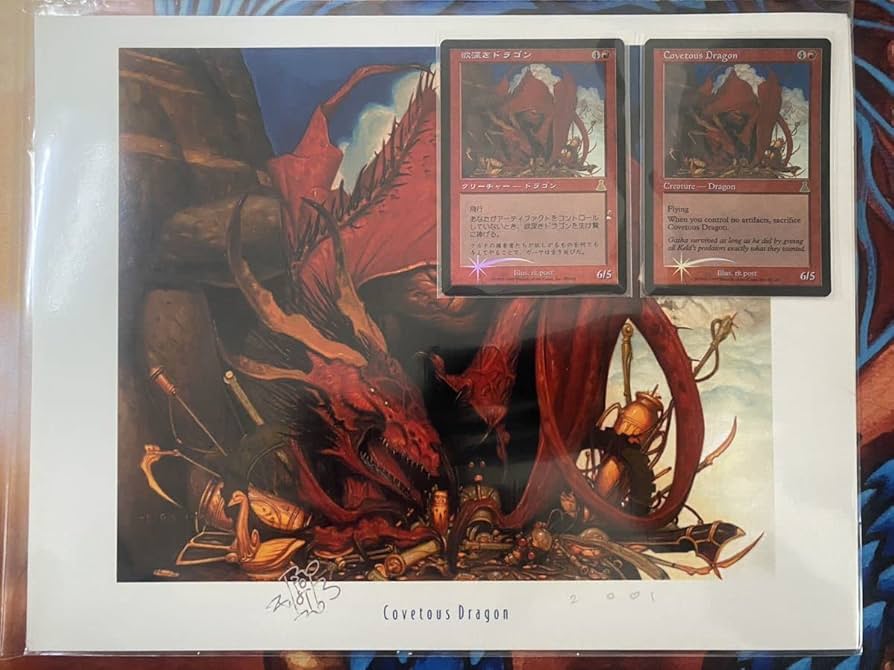 Amazon.co.jp: Covetous Dragon 2001 rk post autographed original