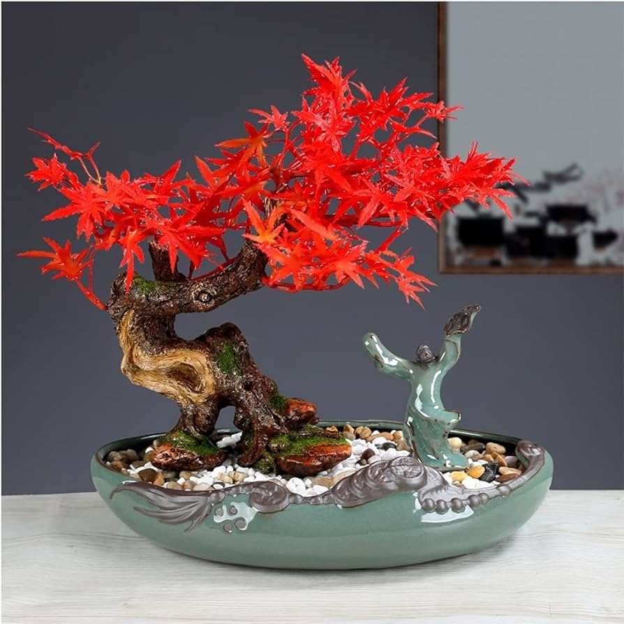 Amazon｜人工観葉植物 盆栽 中国人工木盆栽オフィスシミュレーション