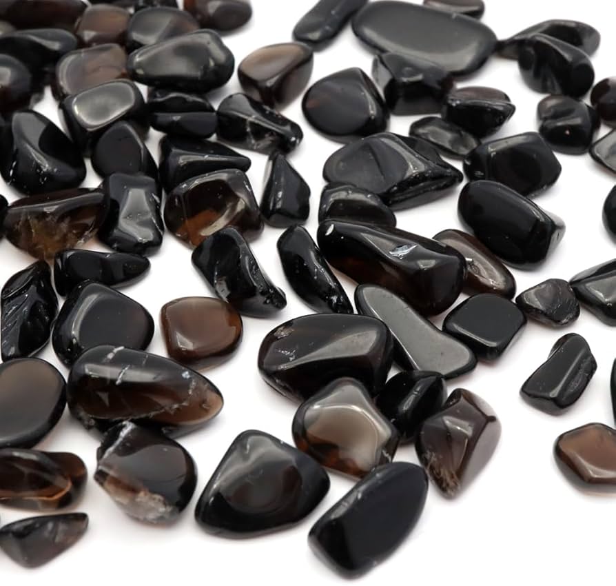 Amazon.co.jp: [GOLD STONE] モリオン 黒水晶 さざれ石 100g サイズ中
