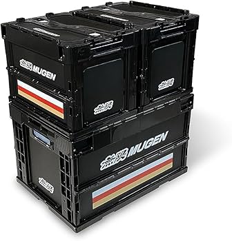 MUGEN 90000-XYL -800A-Z3 Folding Container, Standard, S, Black