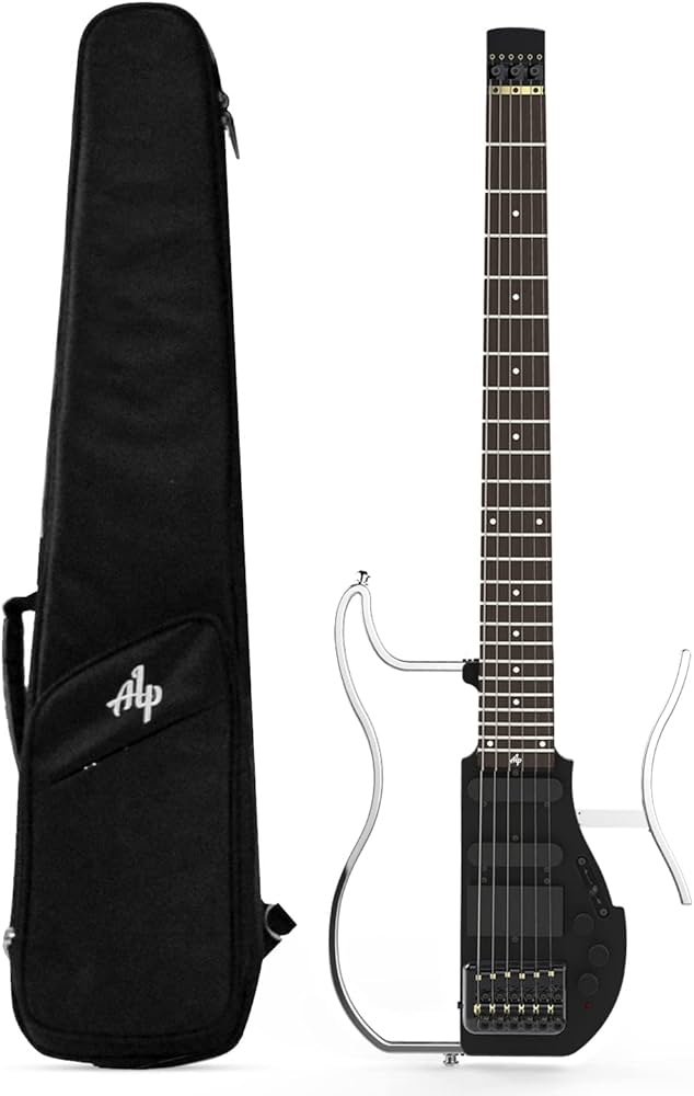 Asmuse Foldable Travel Headless Electric Guitar with Built In