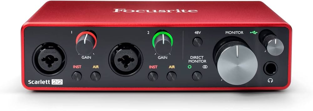 Focusrite Scarlett 2i2 (3rd Gen) USB Audio Interface with 3 months