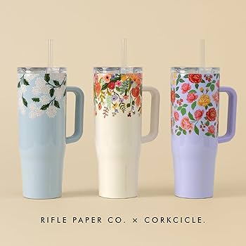 Amazon.com | Corkcicle x Rifle Paper Co. Cruiser Insulated Tumbler