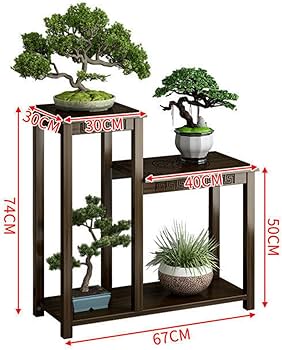 Amazon.co.jp: 楠竹 花台 竹製 L フラワースタンド 玄関 リビング