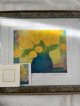 Amazon.co.jp: ジニーキム 限定版画 額入緑の花瓶のチューリップ