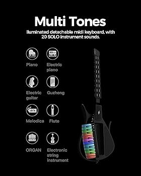 Amazon.com: Enya CYBER-G Stringless Smart Guitar, Foldable Travel