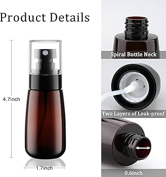 Amazon.co.jp: JUNENTER トラベルスプレーボトル TSA承認 2オンス 60ml