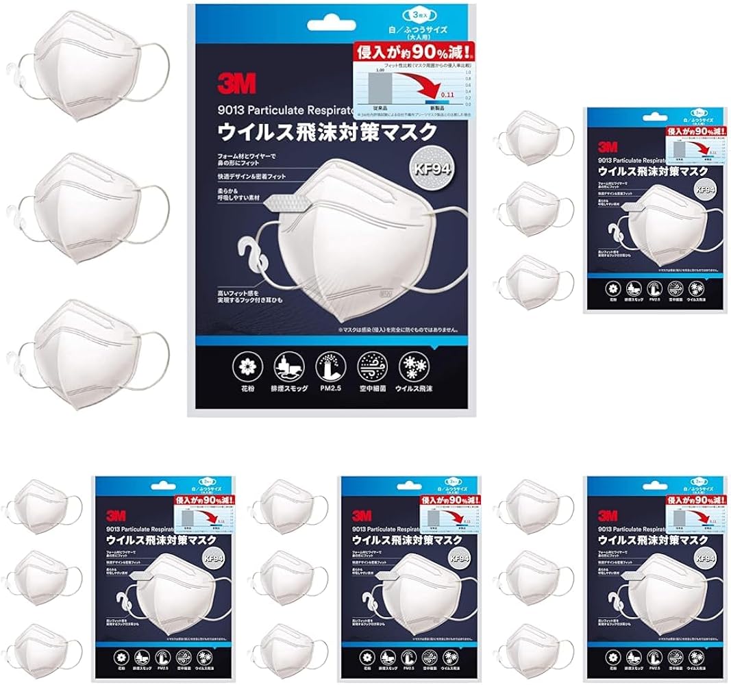 Amazon.co.jp: スリーエム(3M) 3M マスク ウイルス飛沫対策 KF94