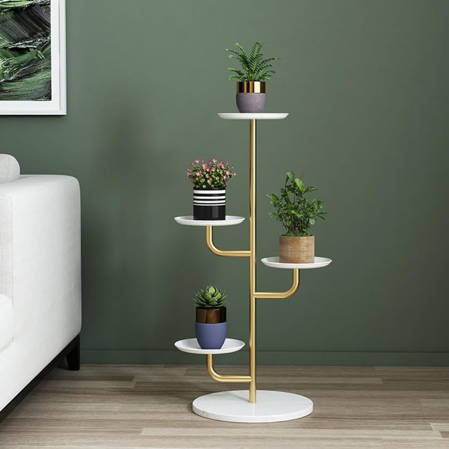 Amazon.co.jp: [GZGZ] 盆栽スタンド 植物スタンド ホワイト 植物棚飾り