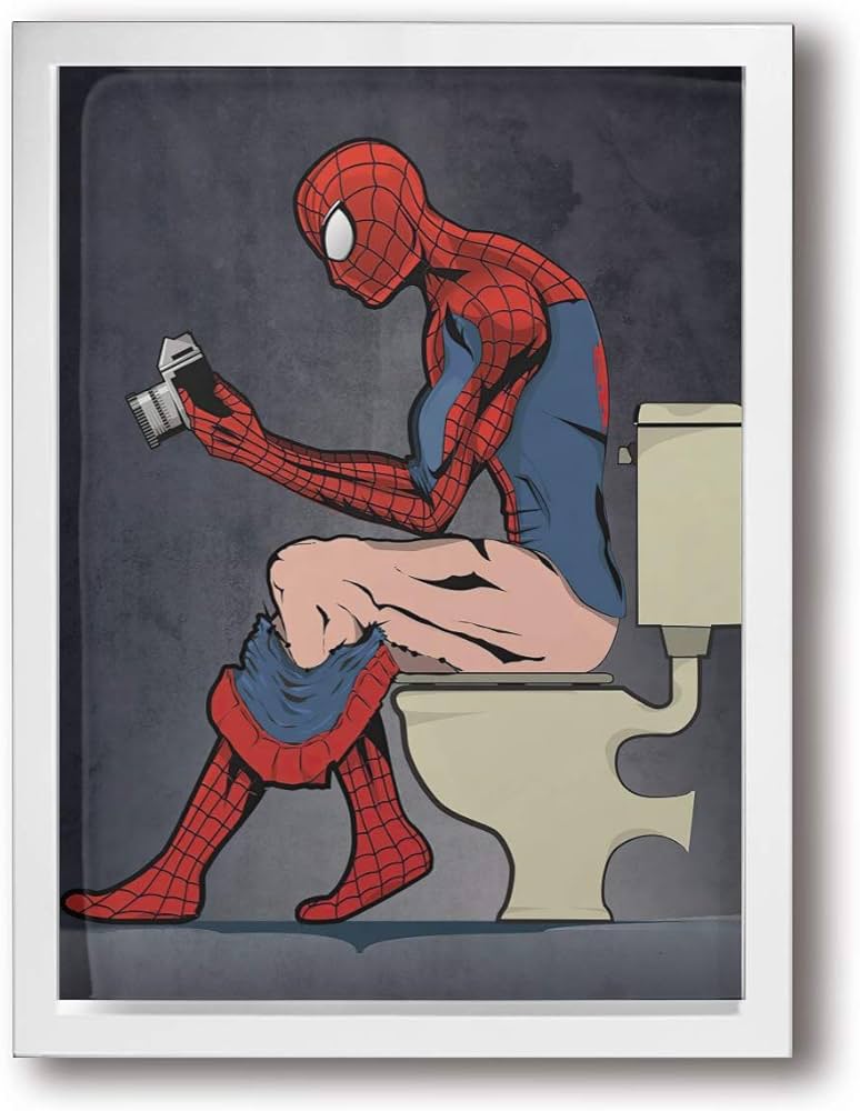 Amazon｜Marvel マーベル スパイダーマン アートパネル 壁飾り トイレ