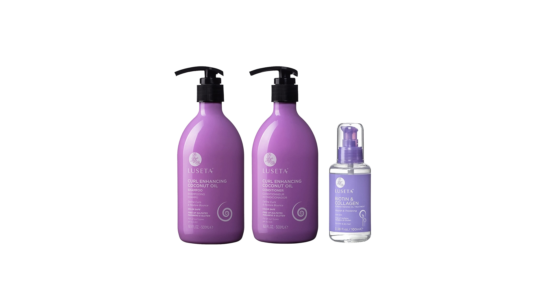 Amazon.com : Luseta Curly Hair Shampoo and Conditioner Set and