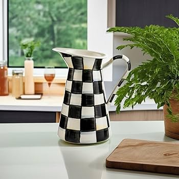 MacKenzie-Childs Courtly Check Practical Pitcher - Medium : Amazon