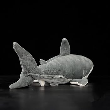 Amazon.co.jp: ZHONGXIN MADEリアルなホオジロザメのぬいぐるみ グレー