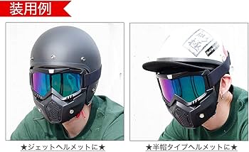 Amazon.co.jp: GoodsLand 汎用 バイク ヘルメット フルフェイス マスク