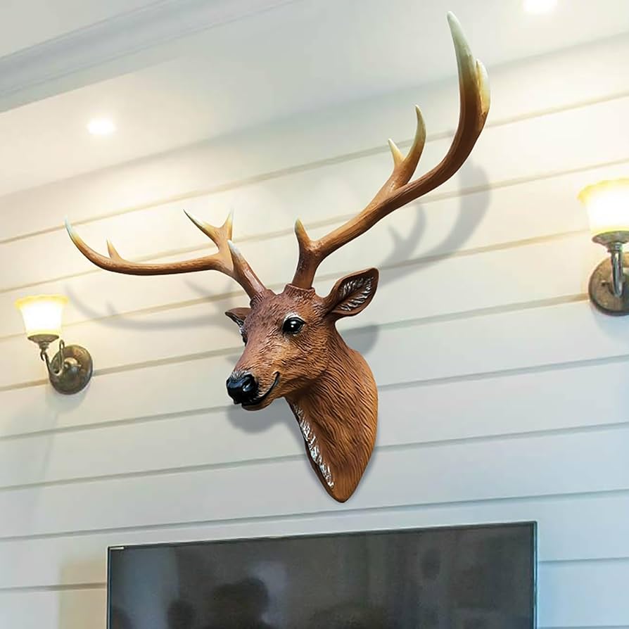 Amazon.com: Deer Head Wall Mount Decor Animal Head Sculptures Deer