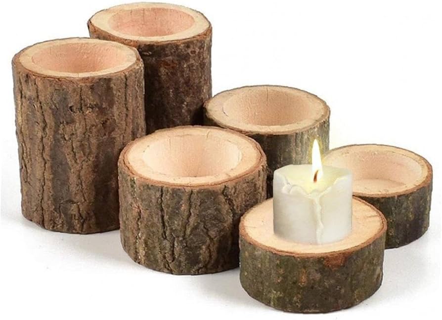 Amazon.co.jp: 木製 流木 キャンドルホルダー キャンドルスタンド 癒し