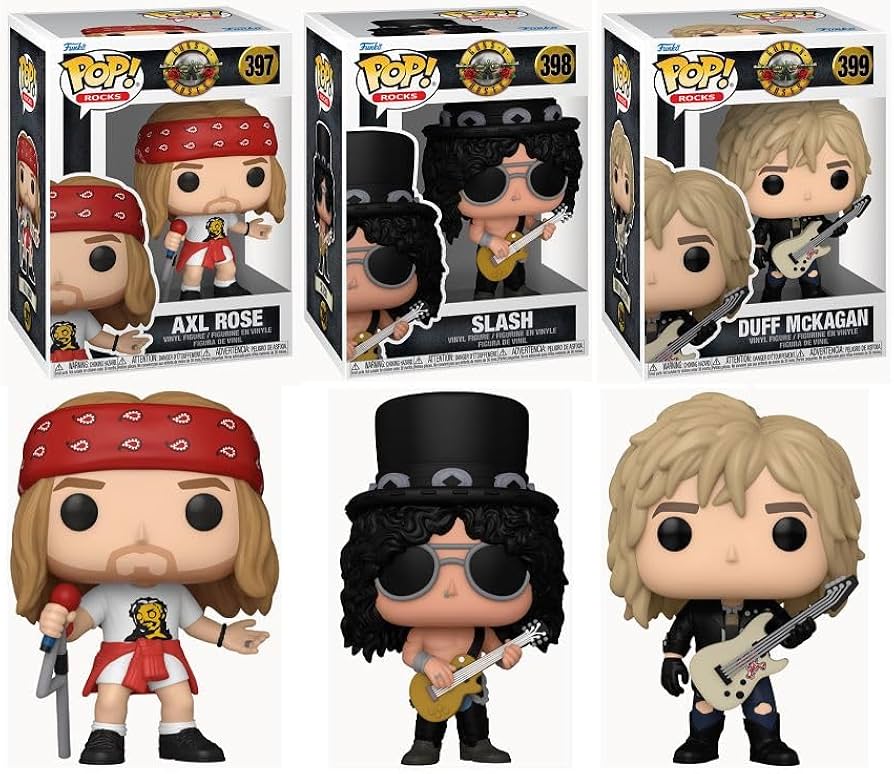 Amazon.com: Funko Guns N Roses Pop! Complete Set (3) : Toys & Games